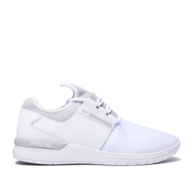 Mens Supra Low Top Shoes FLOW RUN White/Lt Grey/white | AU-94378